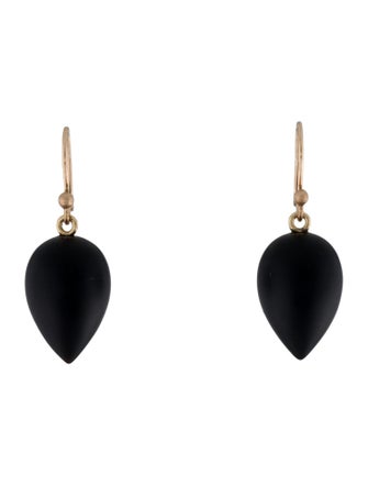 Ted Muehling 14K Onyx Acorns Drop Earrings