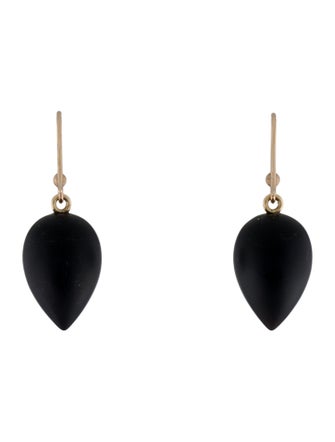 Ted Muehling 14K Onyx Acorns Drop Earrings