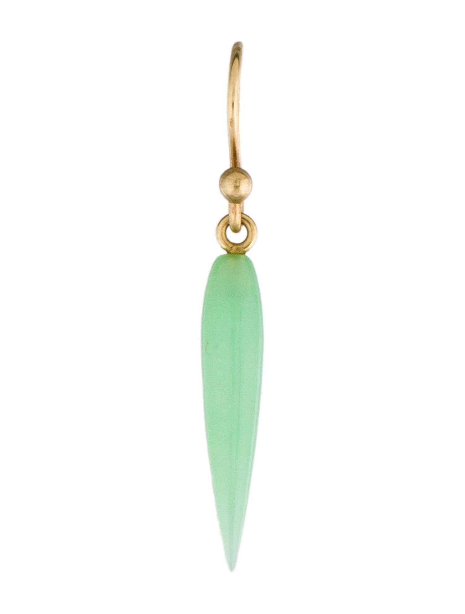 Ted Muehling 14K Chrysoprase 'Rice' Drop Earring