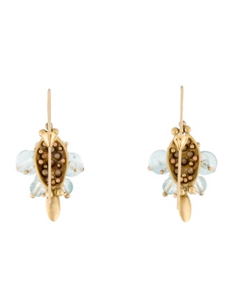 Ted Muehling Aquamarine Bug Clusters Drop Earrings