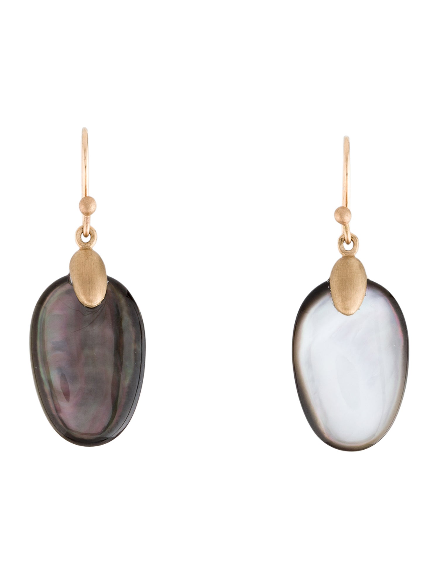 Ted Muehling 10K Mother of Pearl Small Chip Drop Earrings