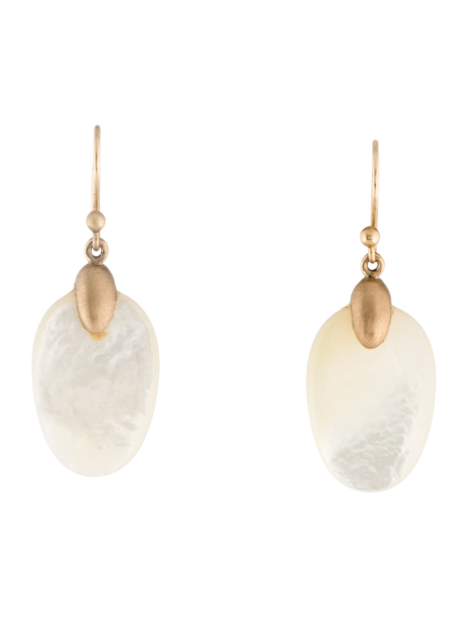 Ted Muehling 14K Mother of Pearl Small Chip Earrings