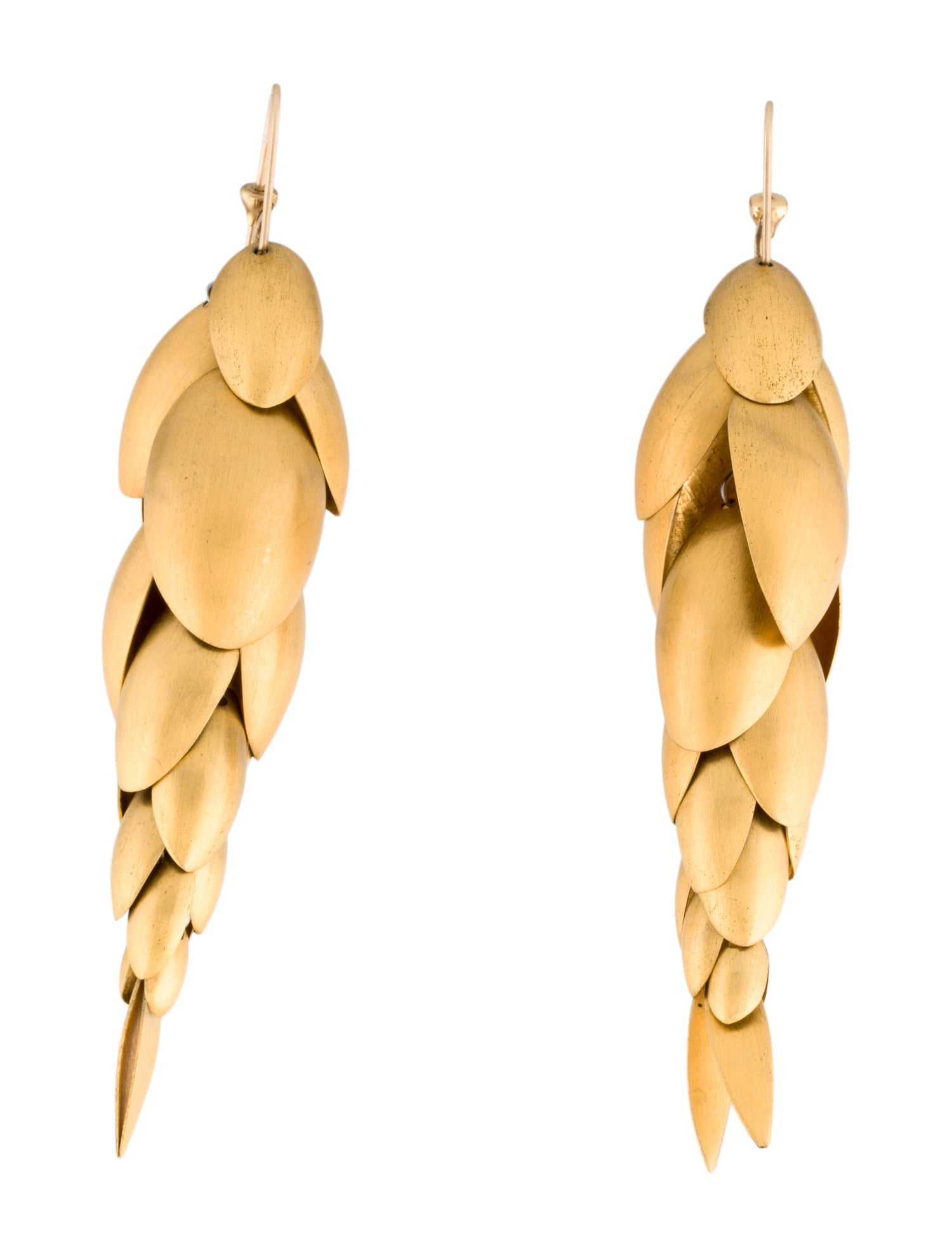 Ted Muehling Articulated Pinecone Drop Earrings