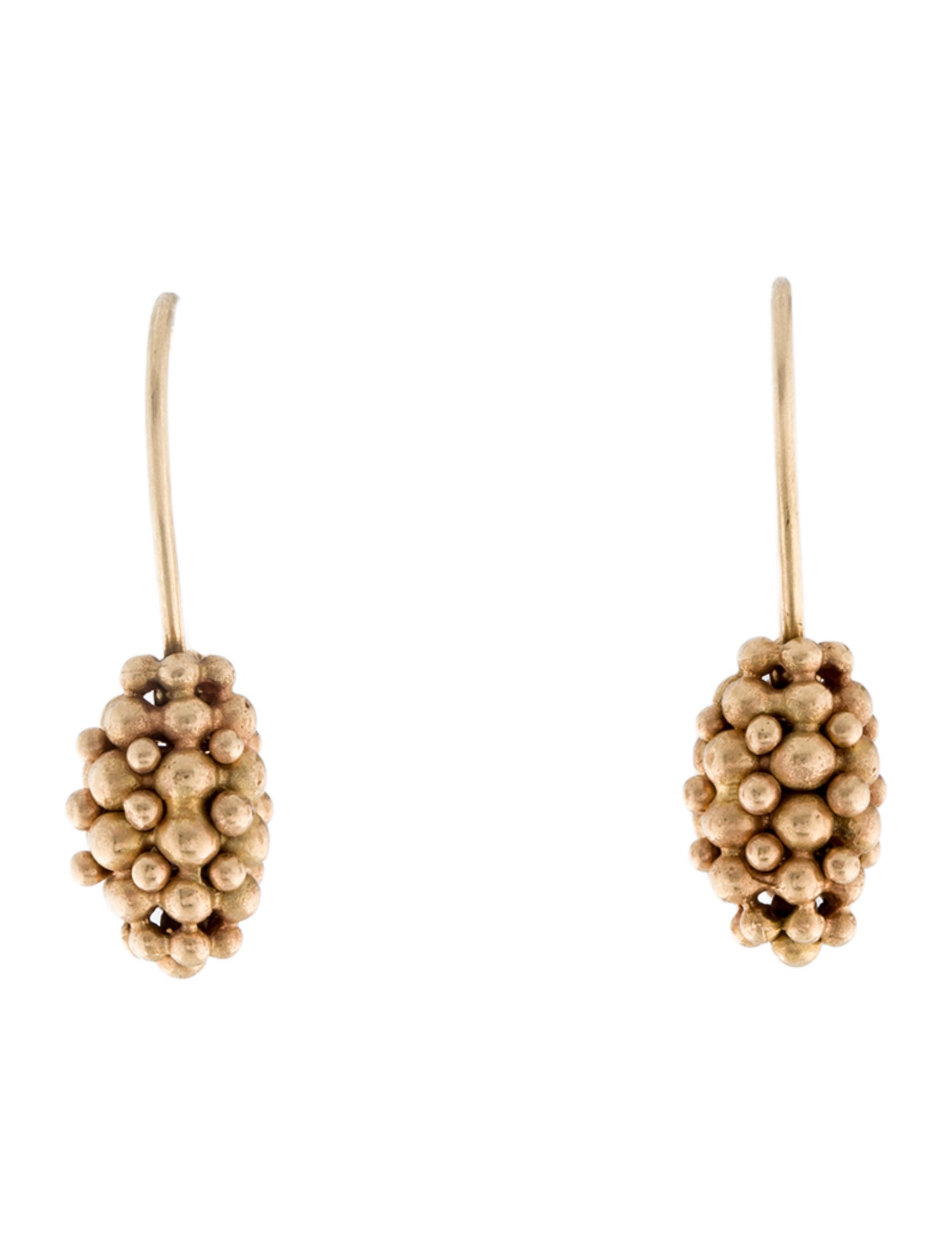 Ted Muehling 14K Medium Raspberries Drop Earrings