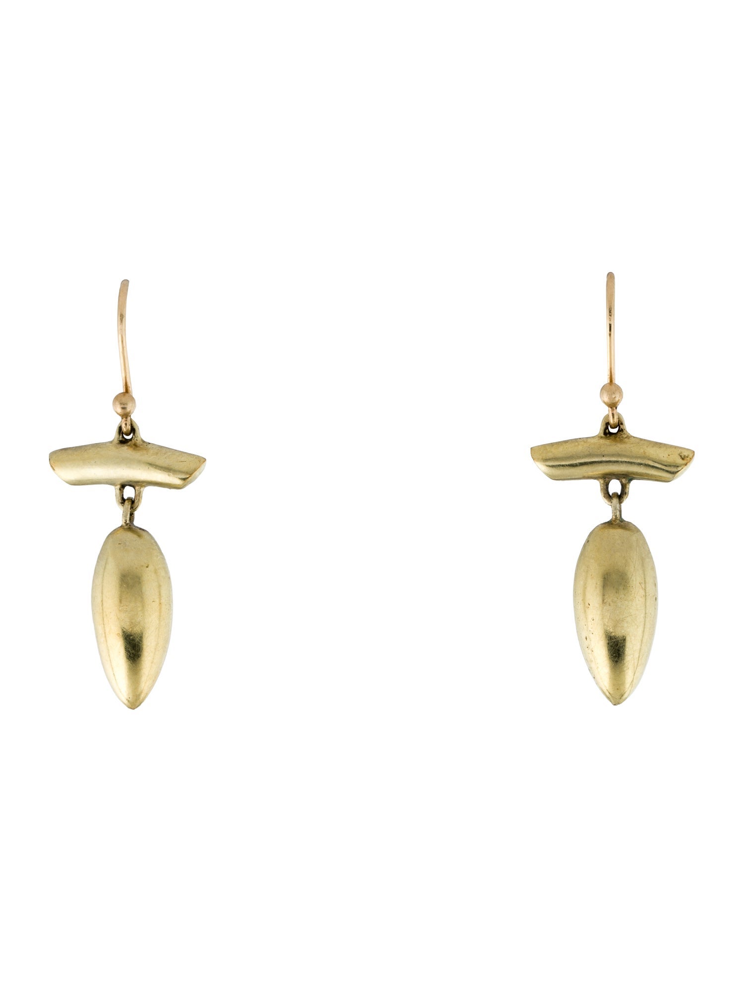 Ted Muehling T-Bar Acorns Drop Earrings