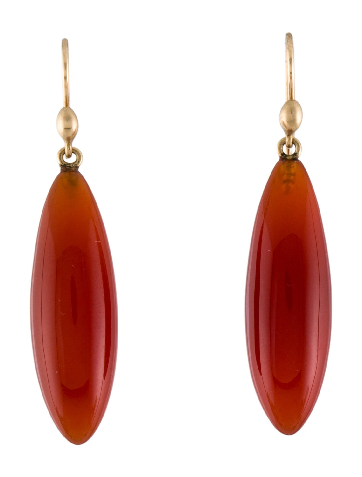 Ted Muehling 14K Carnelian Long Berries Drop Earrings