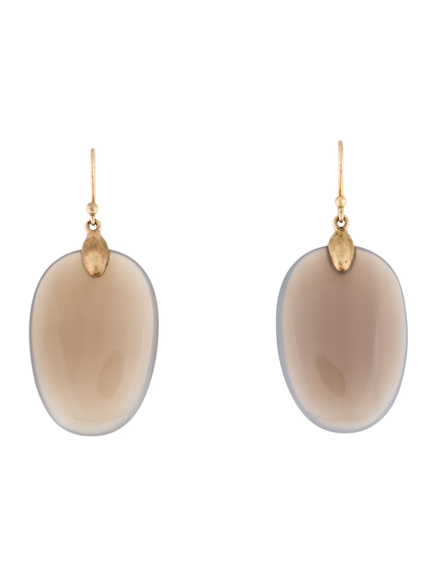 Ted Muehling 10K Agate Large Chips Earrings