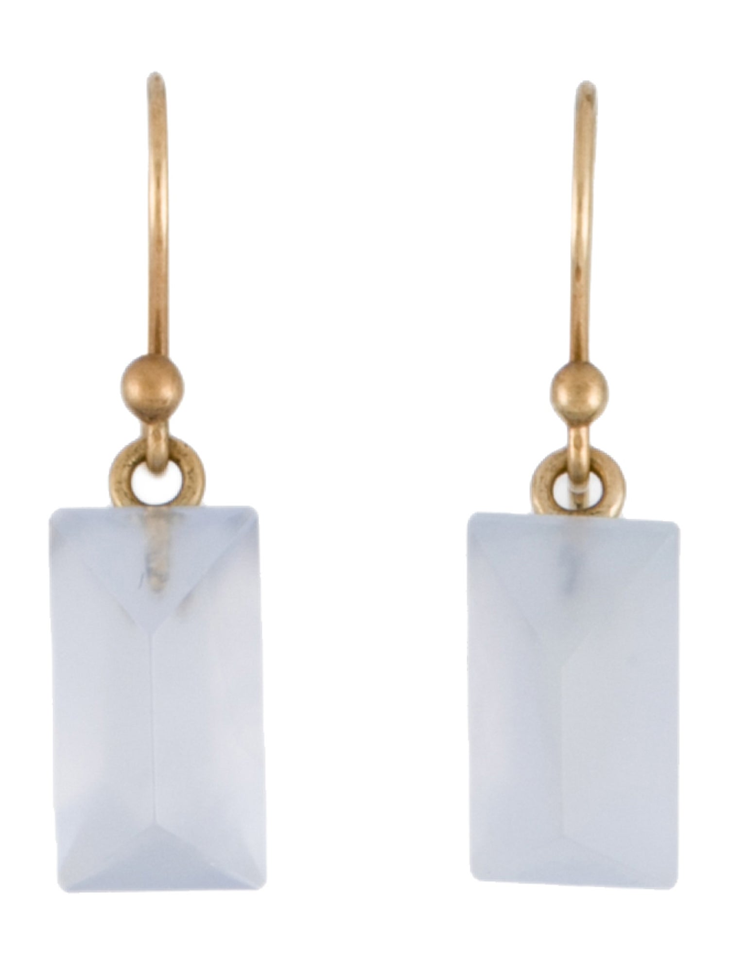 Ted Muehling 14K Chalcedony Drop Earrings