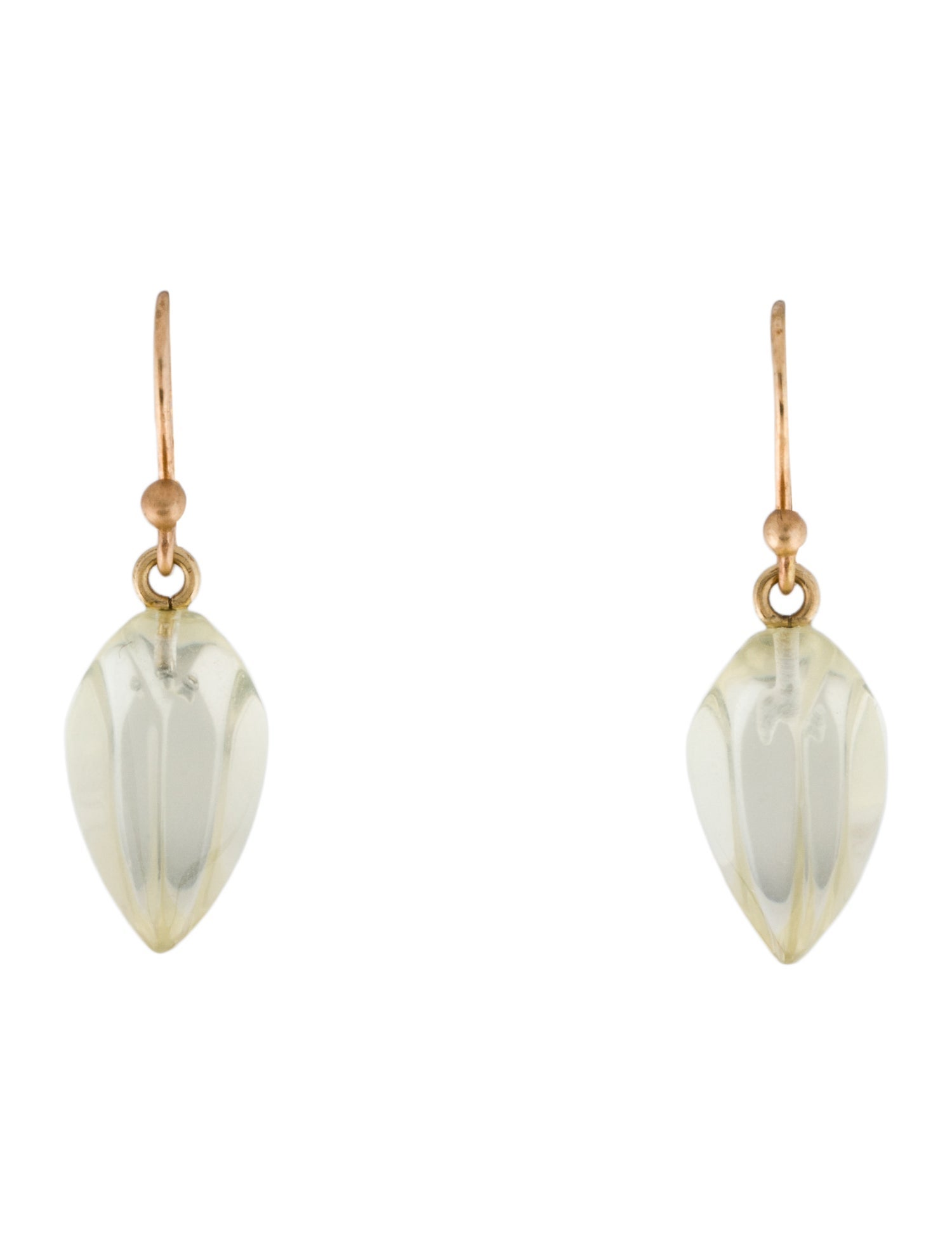 Ted Muehling 14K Citrine Gothic Drop Earrings