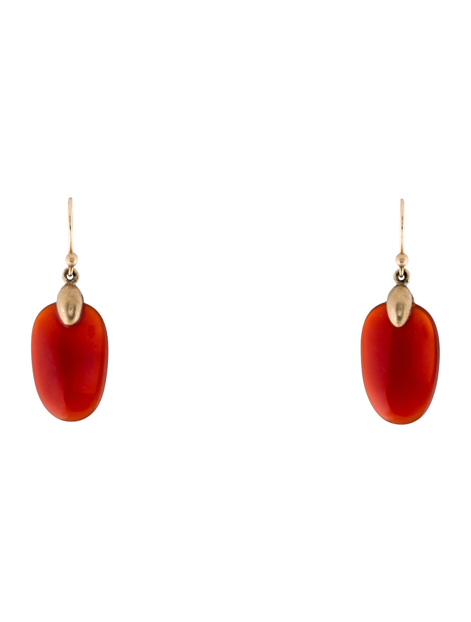 Ted Muehling 14K Carnelian Chip Drop Earrings