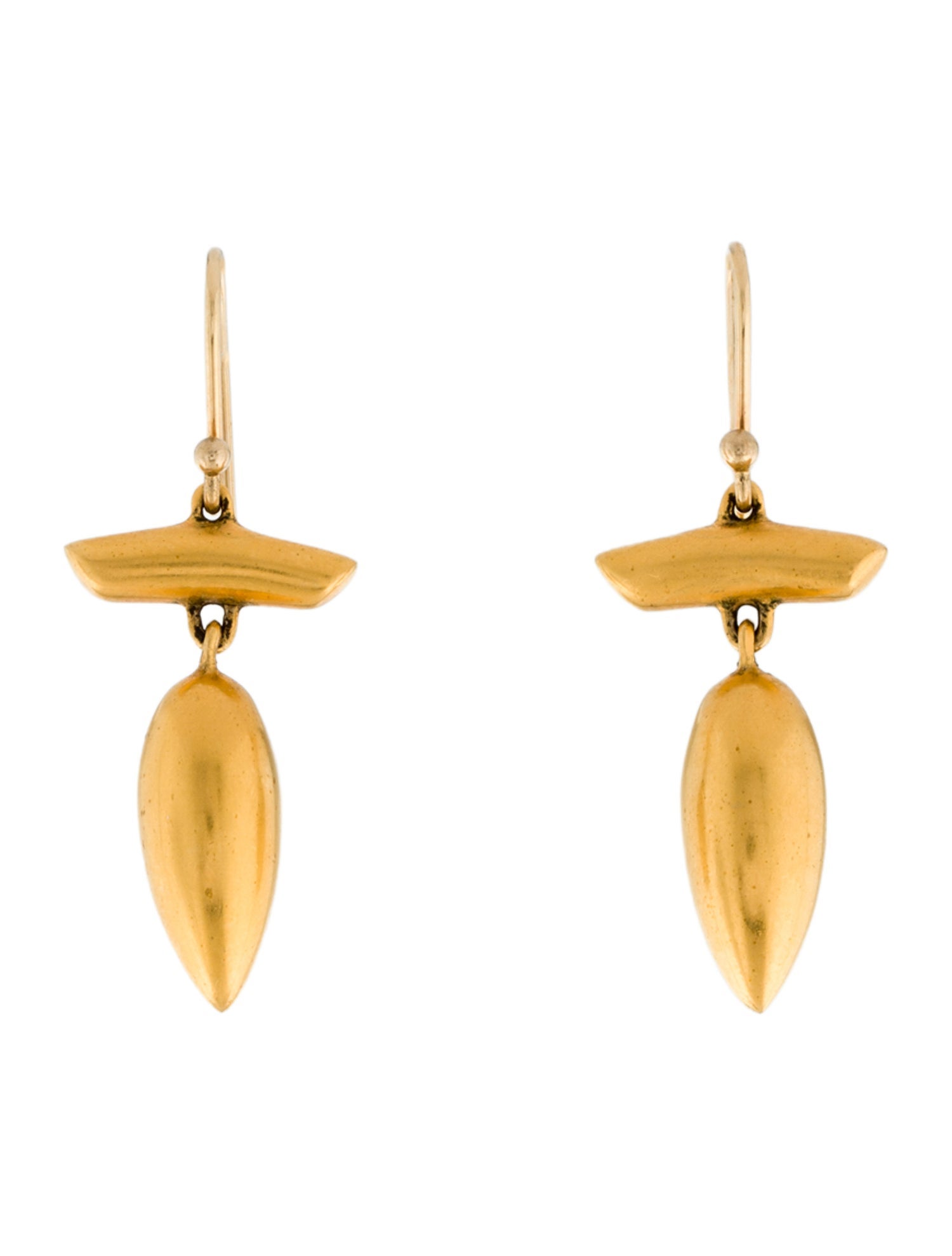 Ted Muehling T-Bar Acorns Drop Earrings