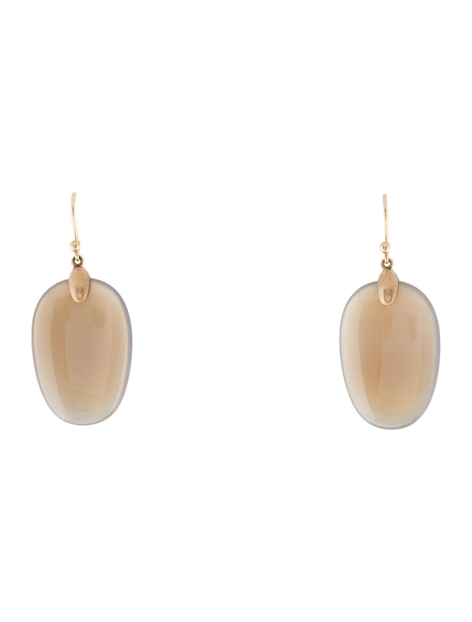 Ted Muehling 10K Chalcedony Large Chip Earrings