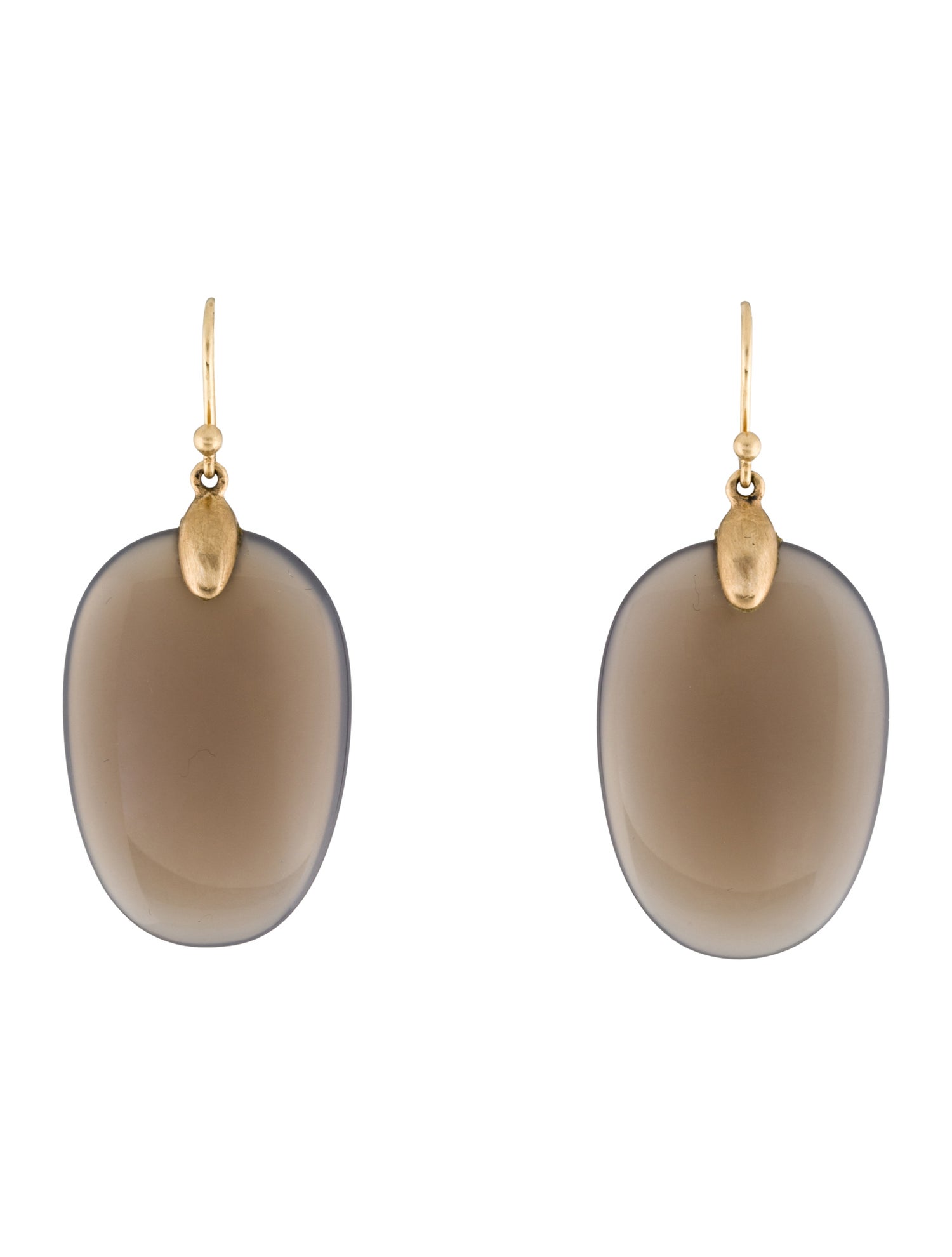 Ted Muehling Chalcedony Large Chip Drop Earrings