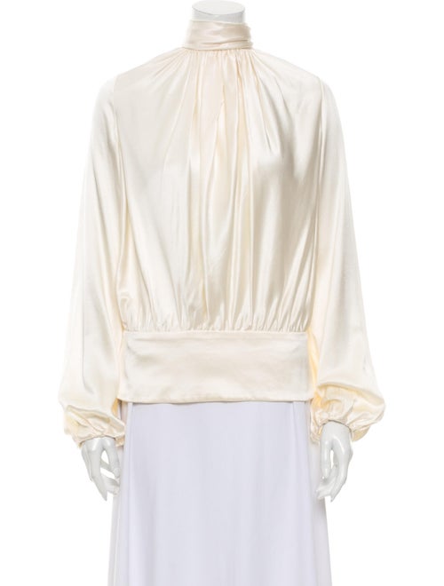 Tuleh Silk Mock Neck Blouse