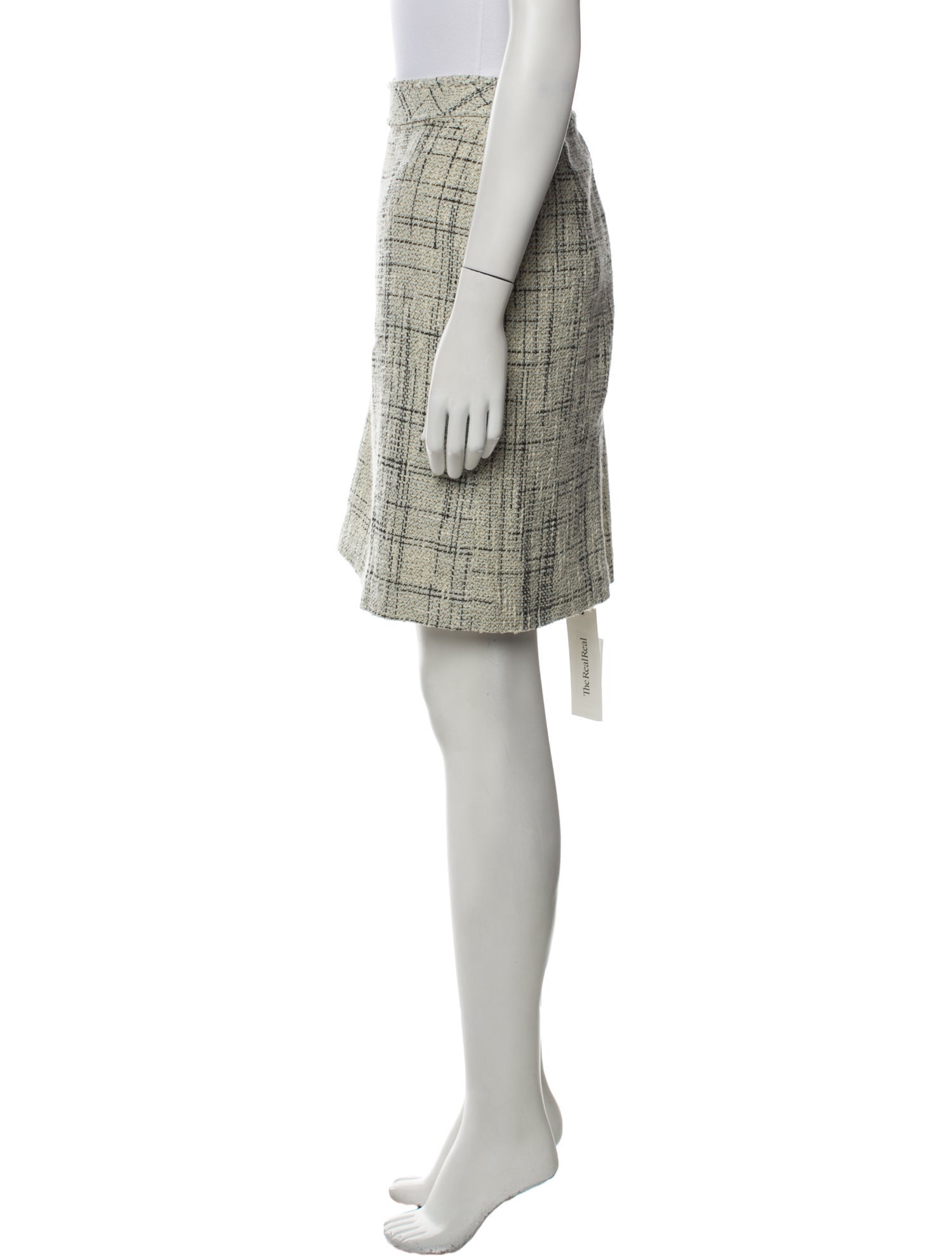 Tuleh Tweed Pattern Knee-Length Skirt