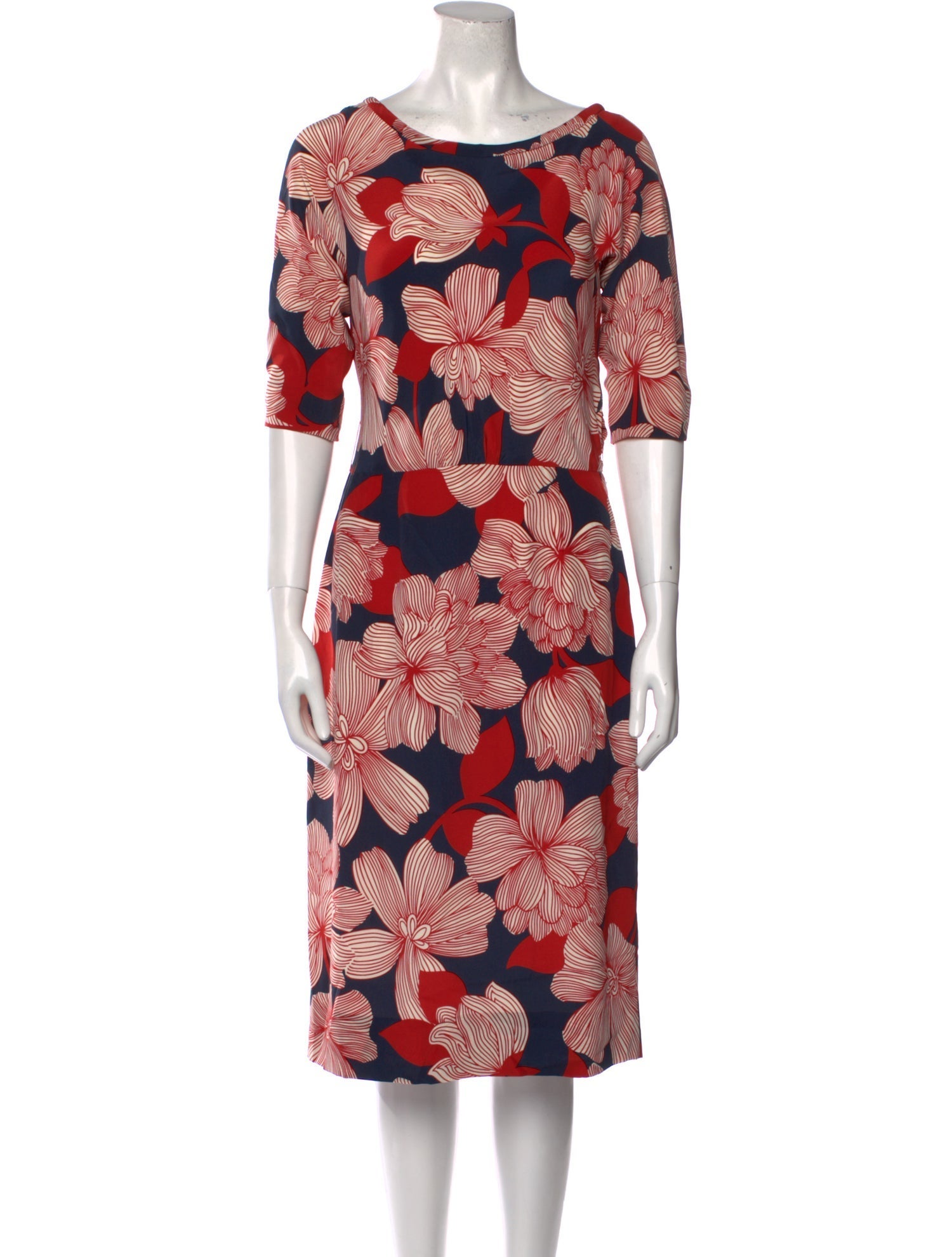 Tuleh Floral Print Midi Length Dress