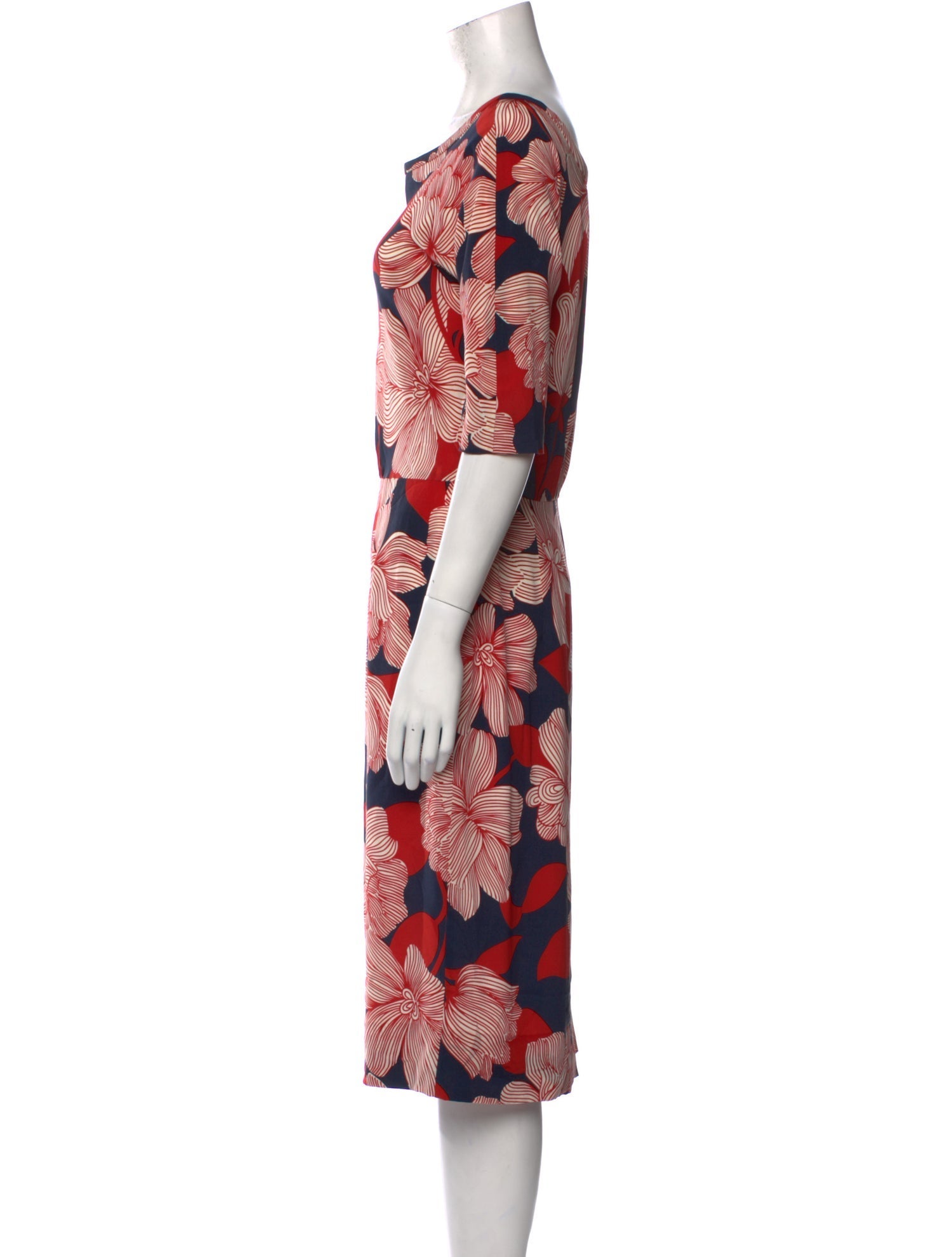 Tuleh Floral Print Midi Length Dress