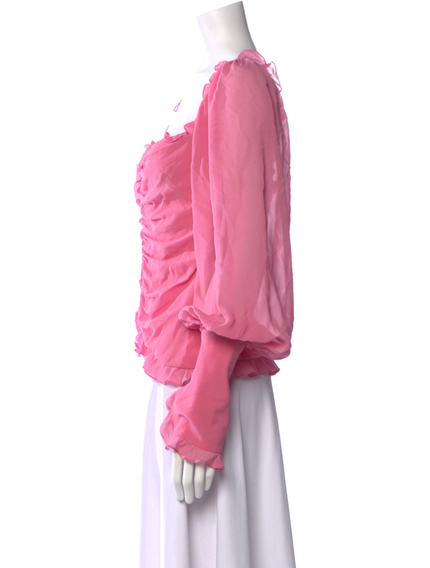 Tuleh Square Neckline Long Sleeve Blouse