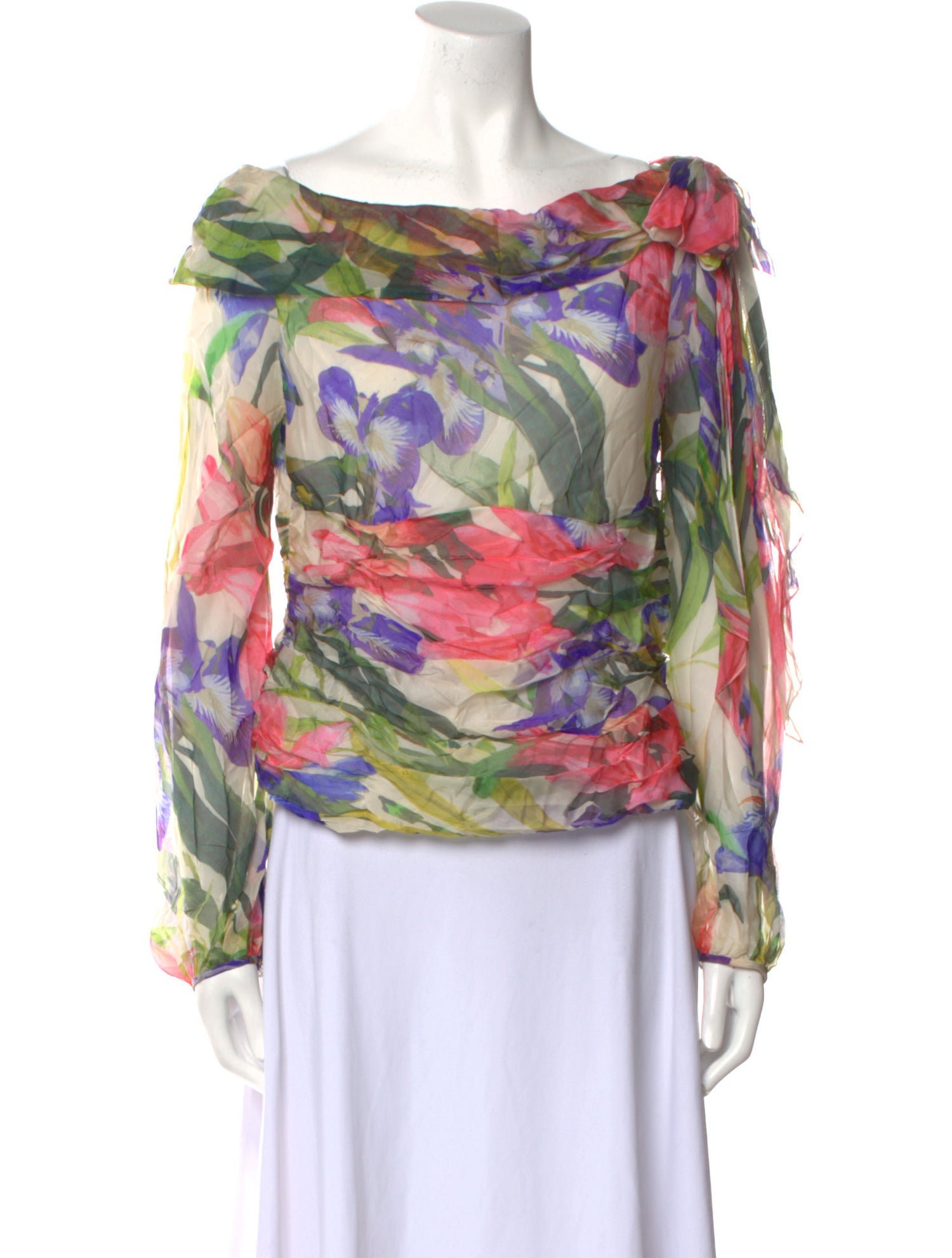 Tuleh Wool Floral Print Blouse
