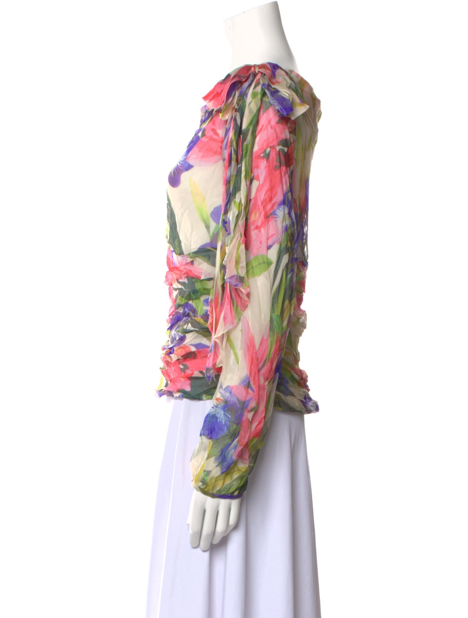 Tuleh Wool Floral Print Blouse