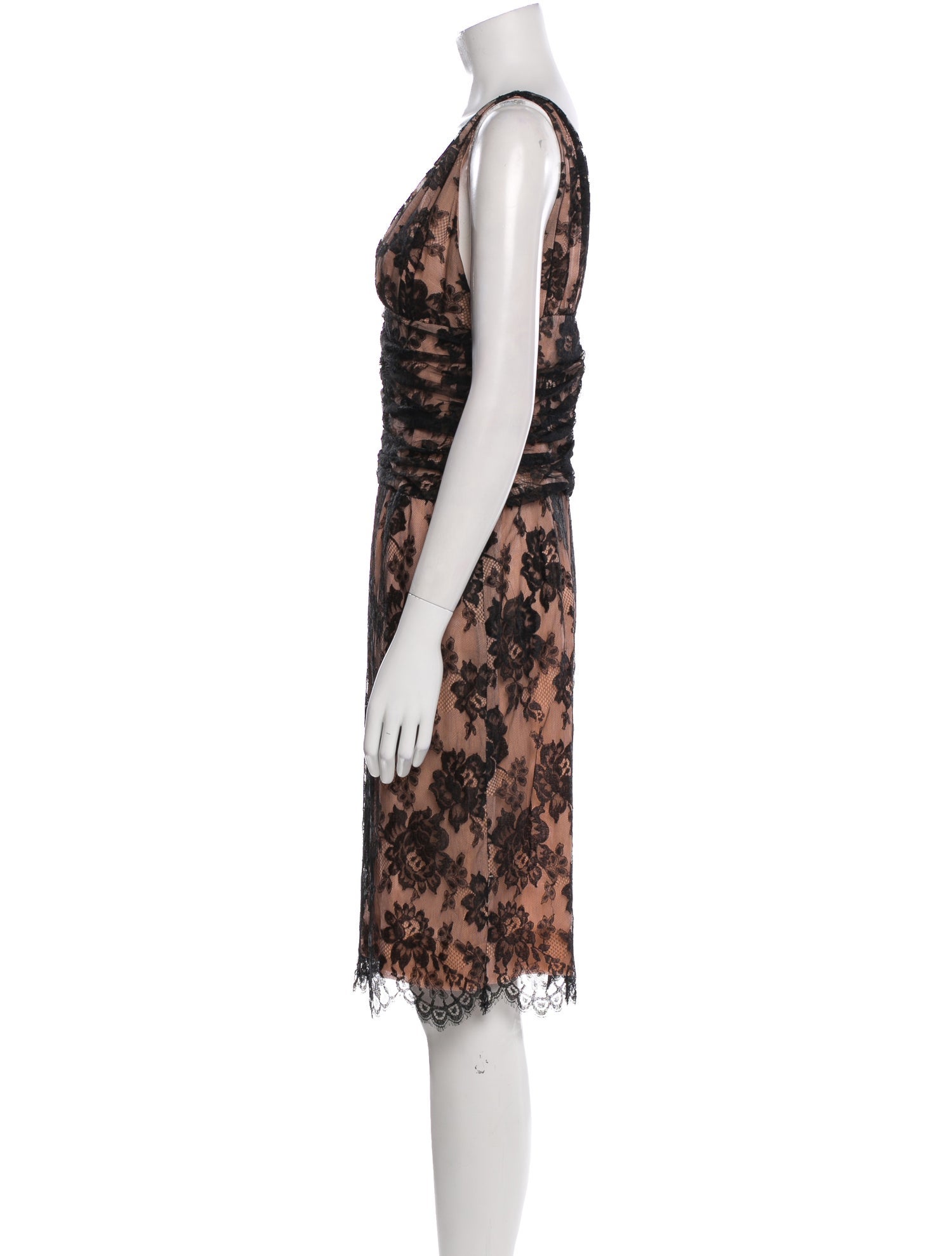 Tuleh Lace Pattern Knee-Length Dress