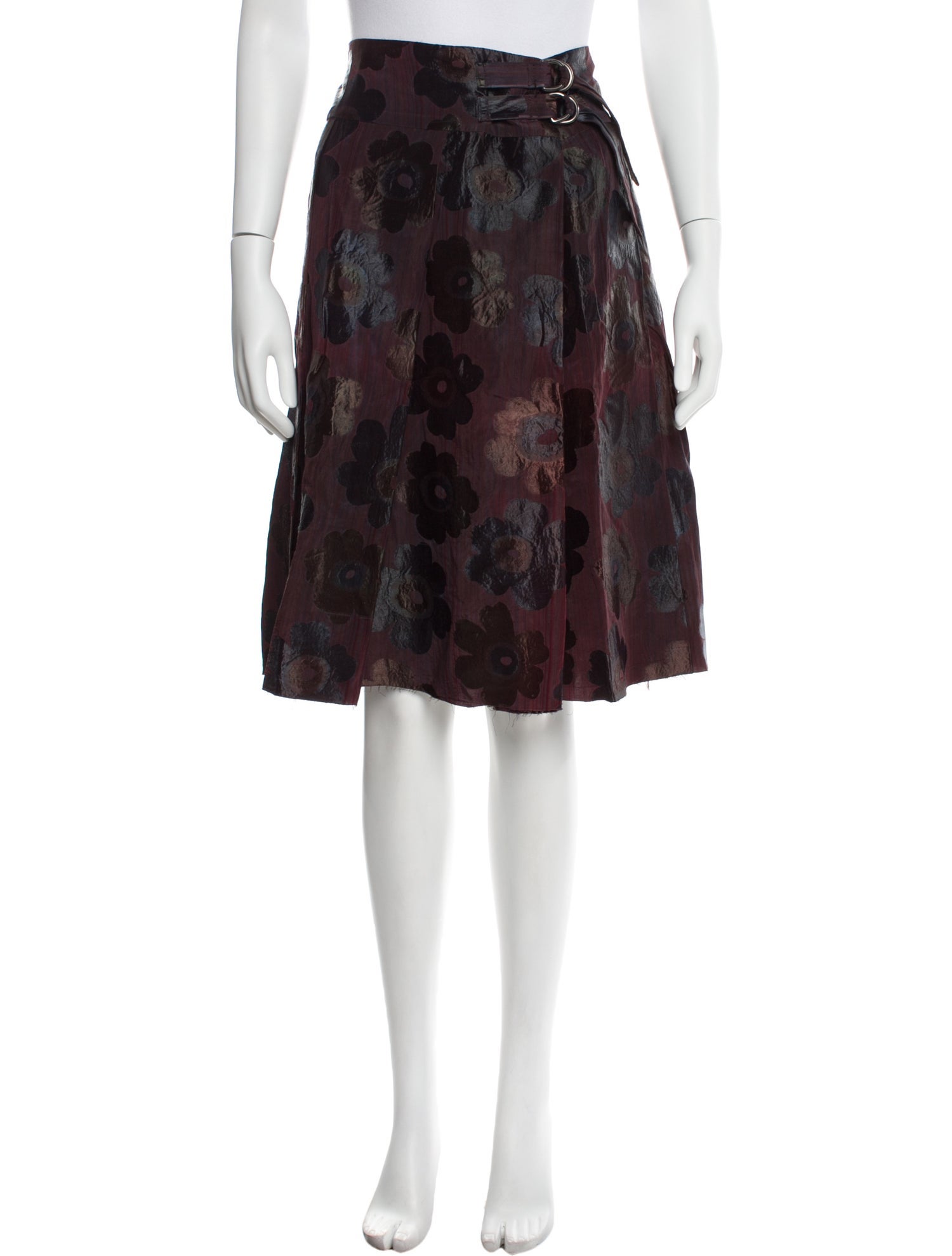 Tuleh Floral Print Knee-Length Skirt