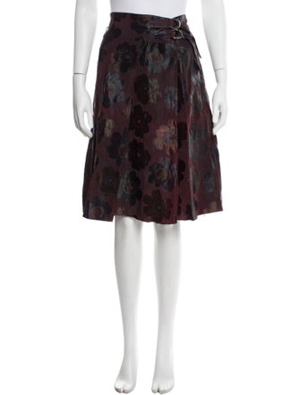 Tuleh Floral Print Knee-Length Skirt