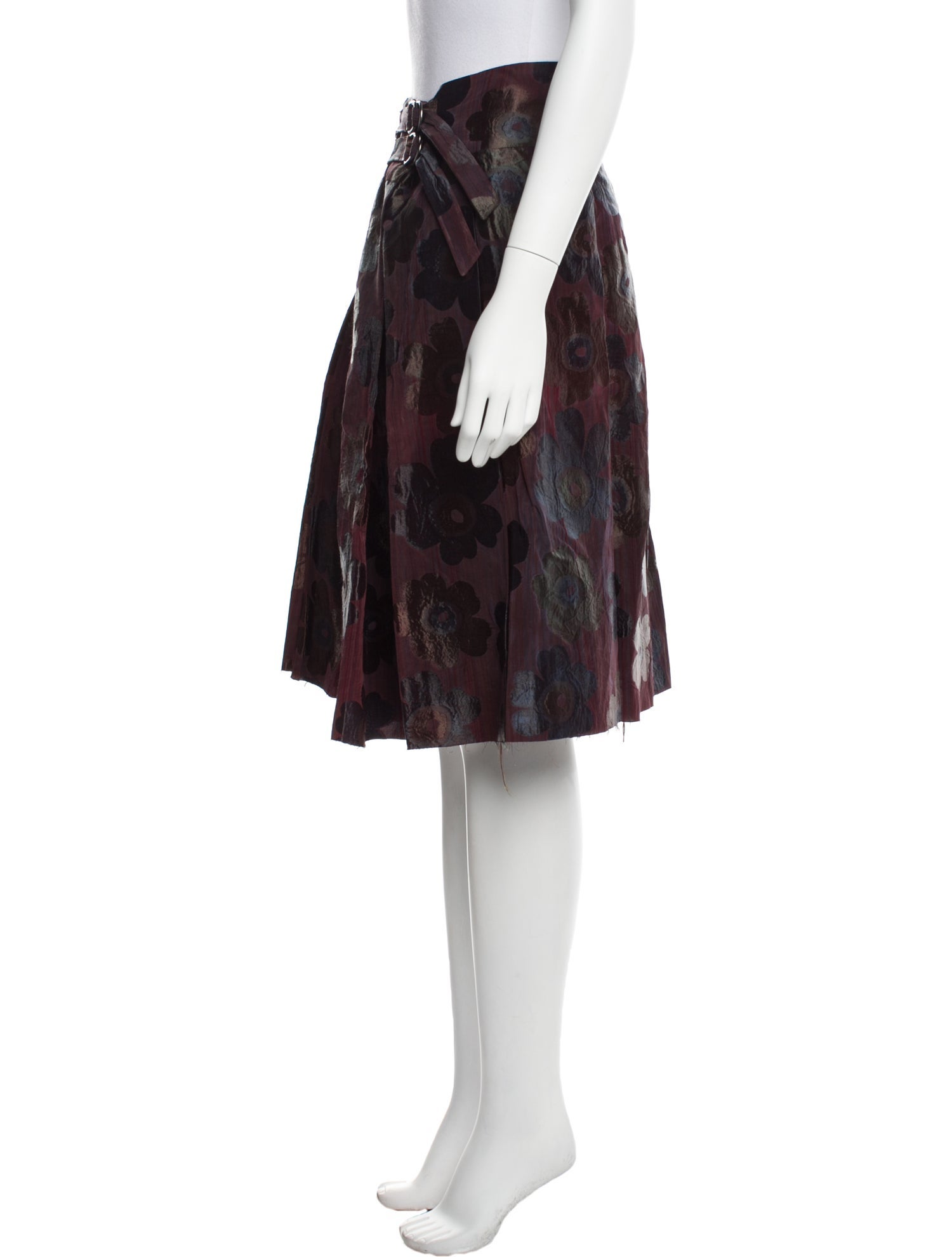 Tuleh Floral Print Knee-Length Skirt