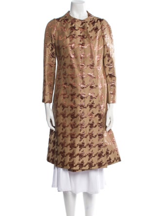 Tuleh Wool Houndstooth Print Coat
