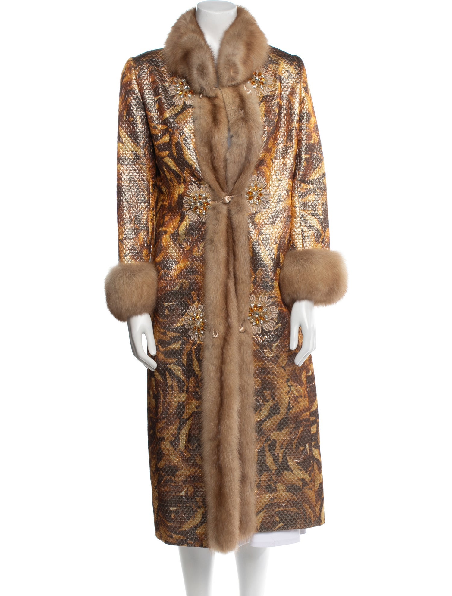 Tuleh Wool Floral Print Coat