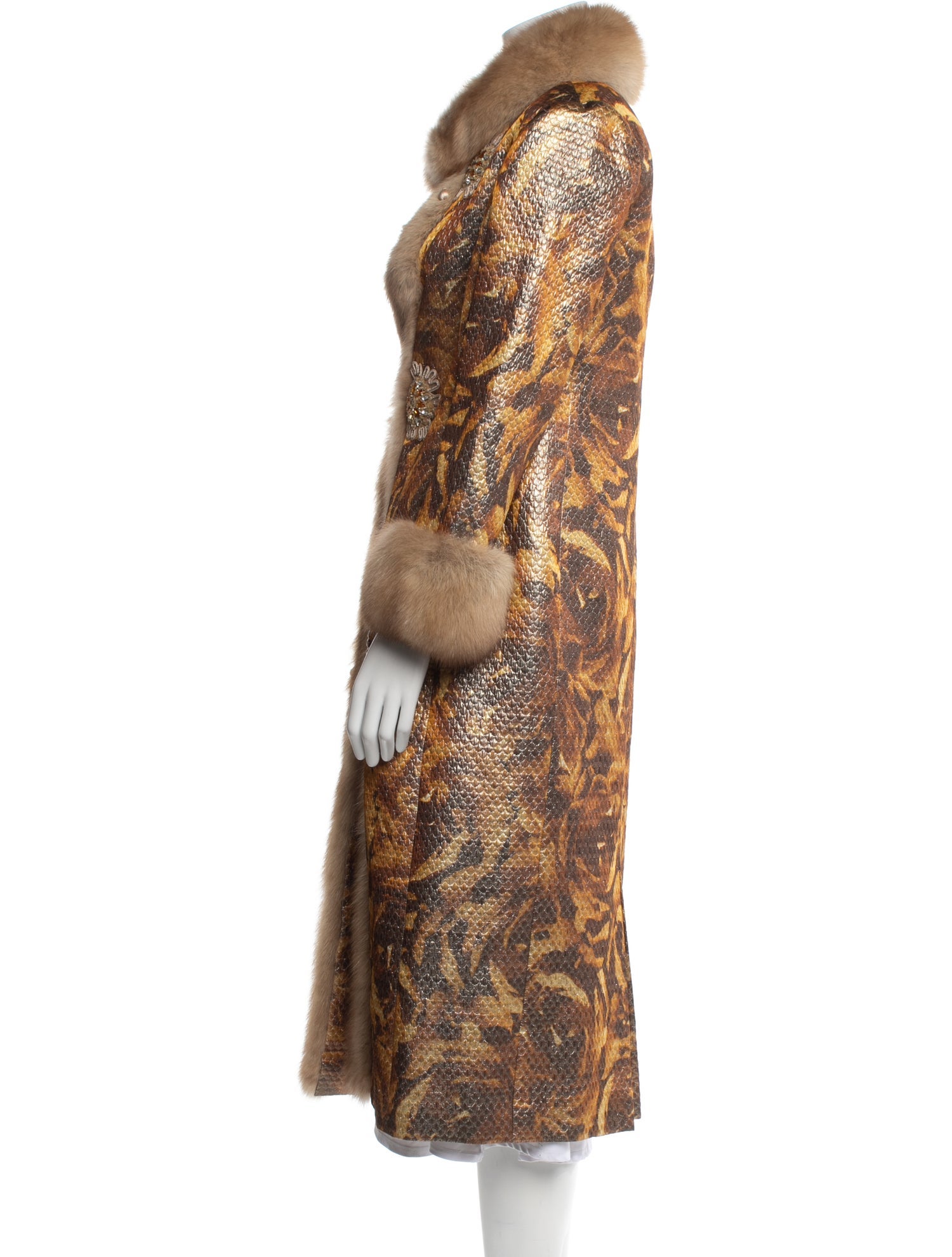 Tuleh Wool Floral Print Coat