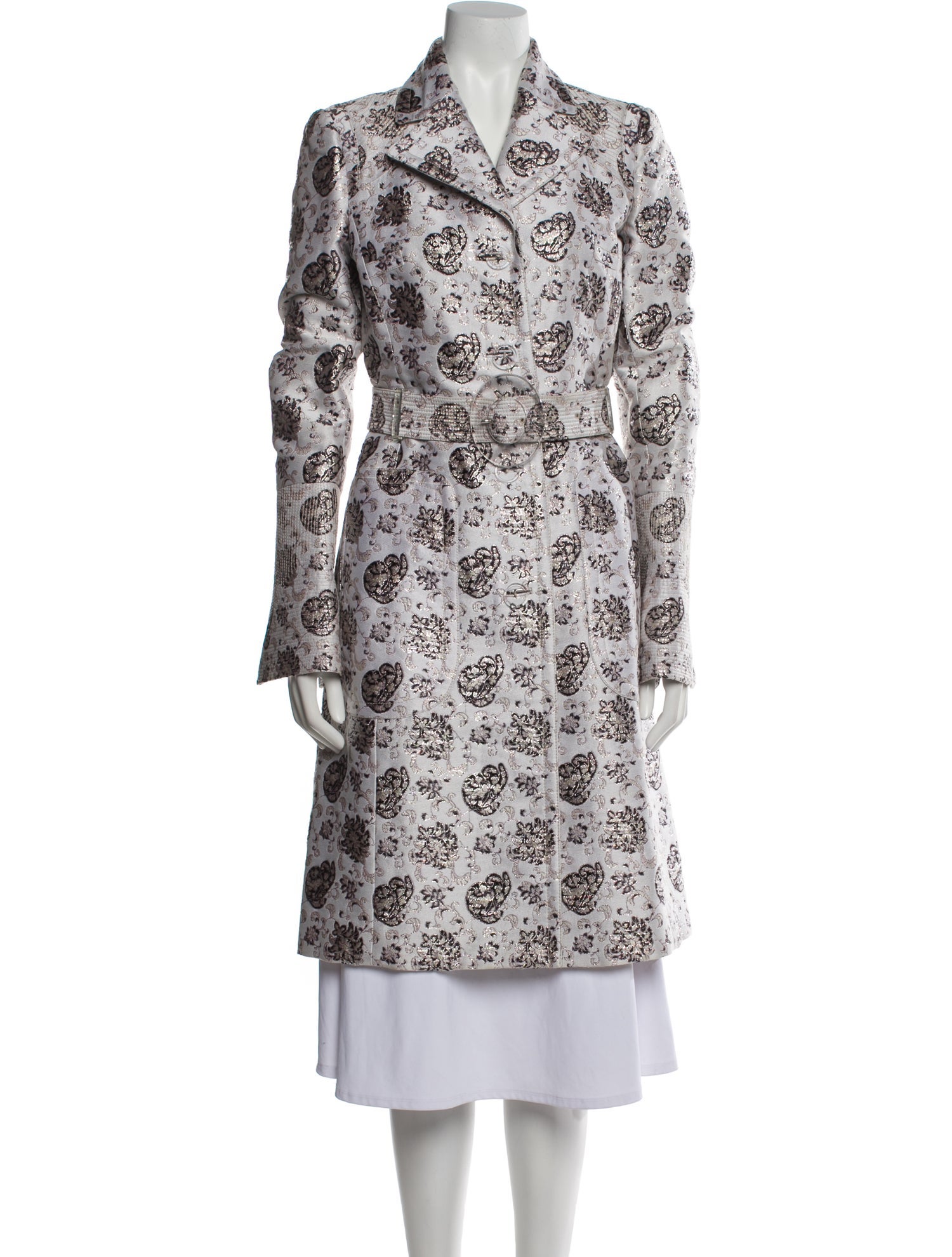 Tuleh Floral Print Trench Coat