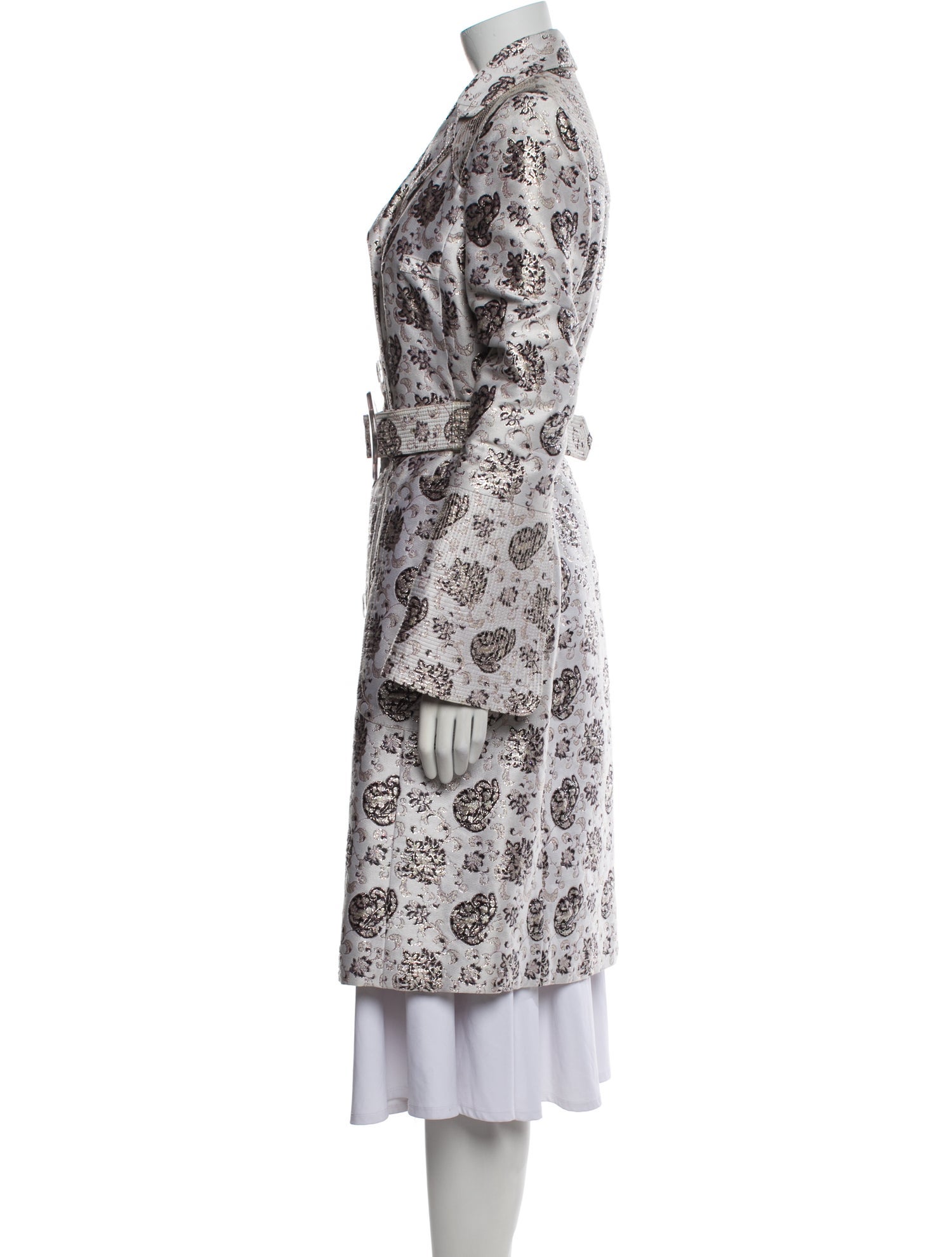 Tuleh Floral Print Trench Coat