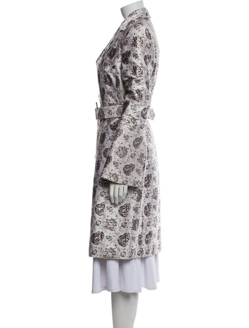 Tuleh Floral Print Trench Coat