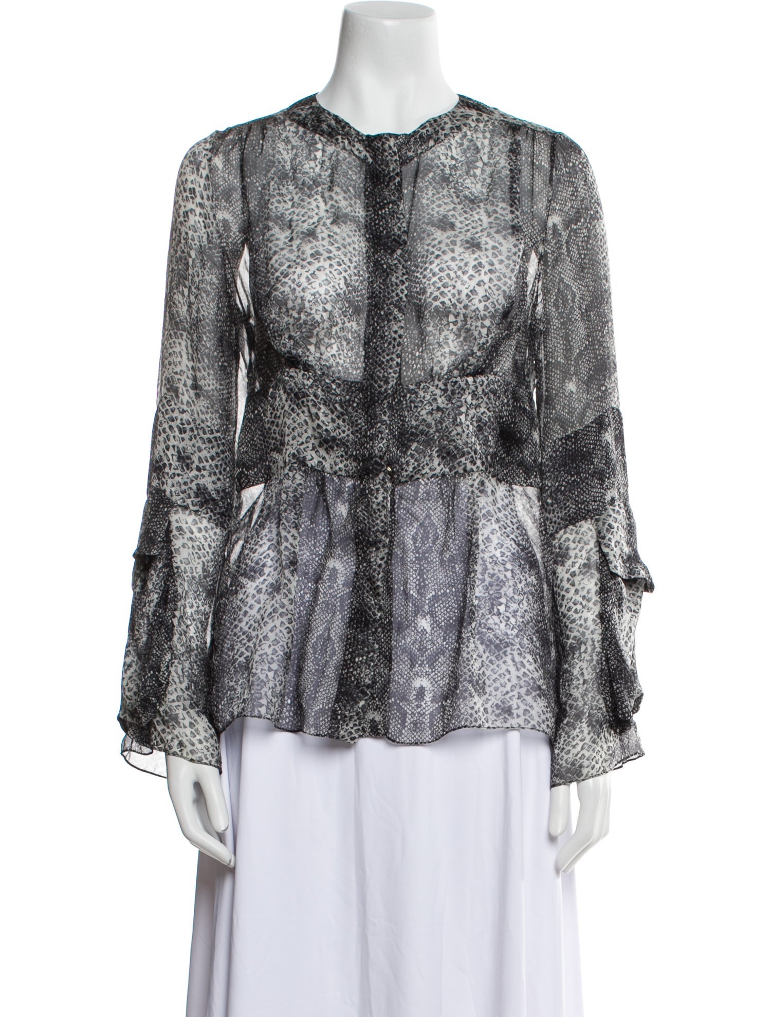 Tuleh Silk Animal Print Blouse