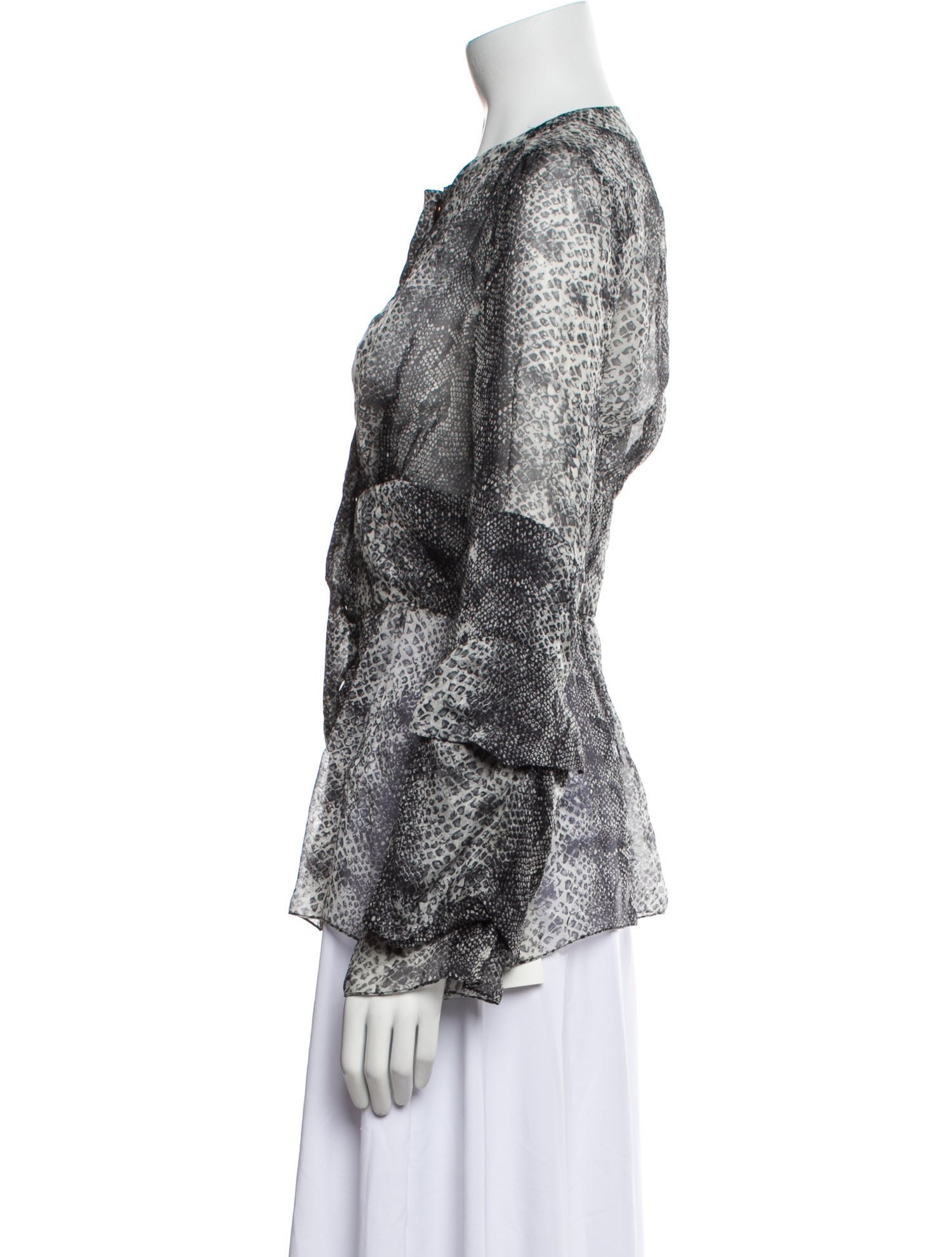 Tuleh Silk Animal Print Blouse