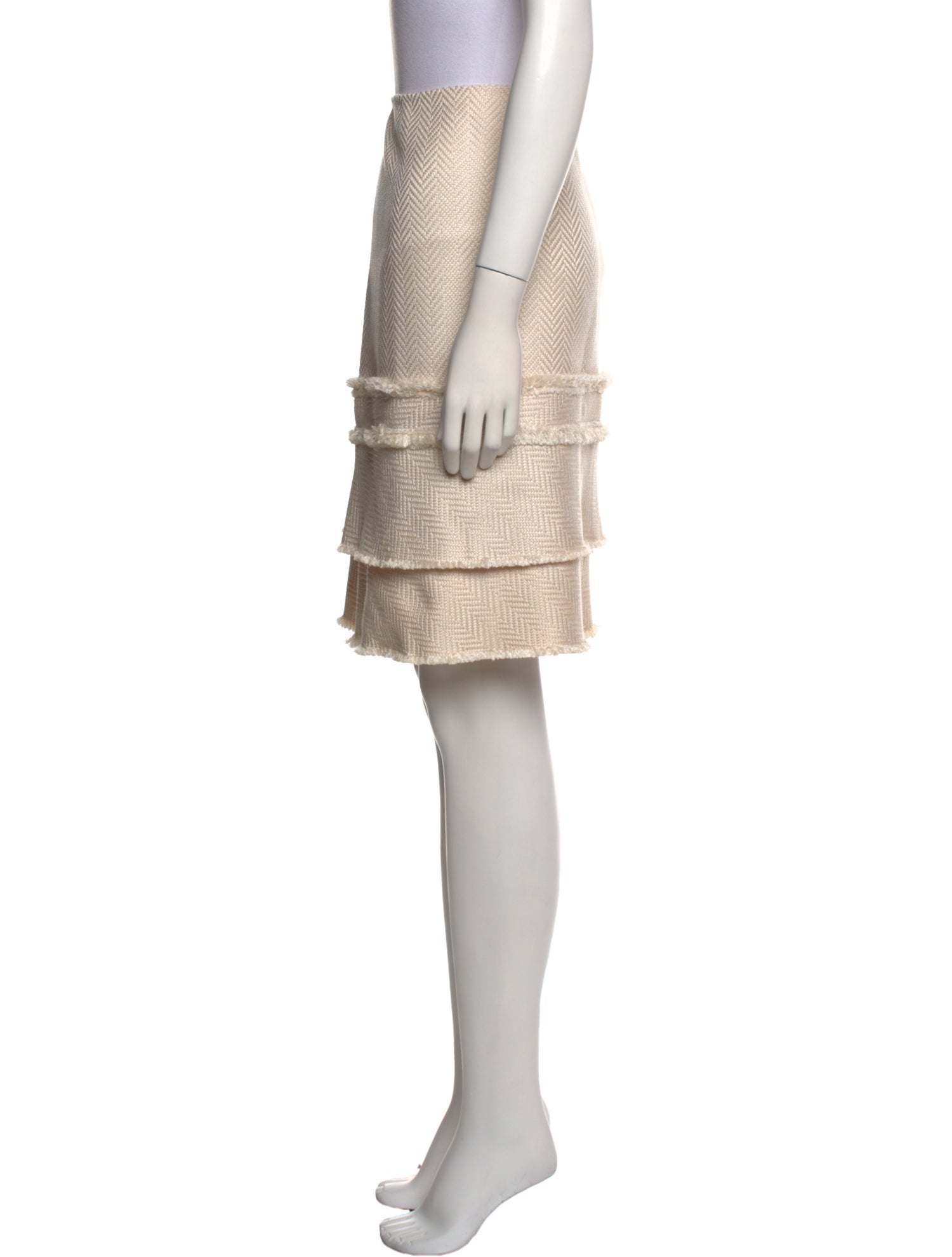 Tuleh Silk Knee-Length Skirt