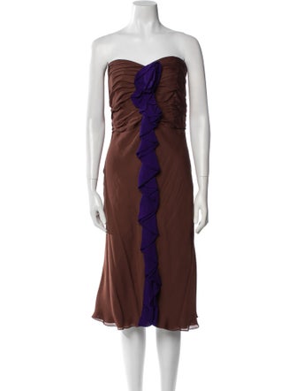 Tuleh Silk Knee-Length Dress