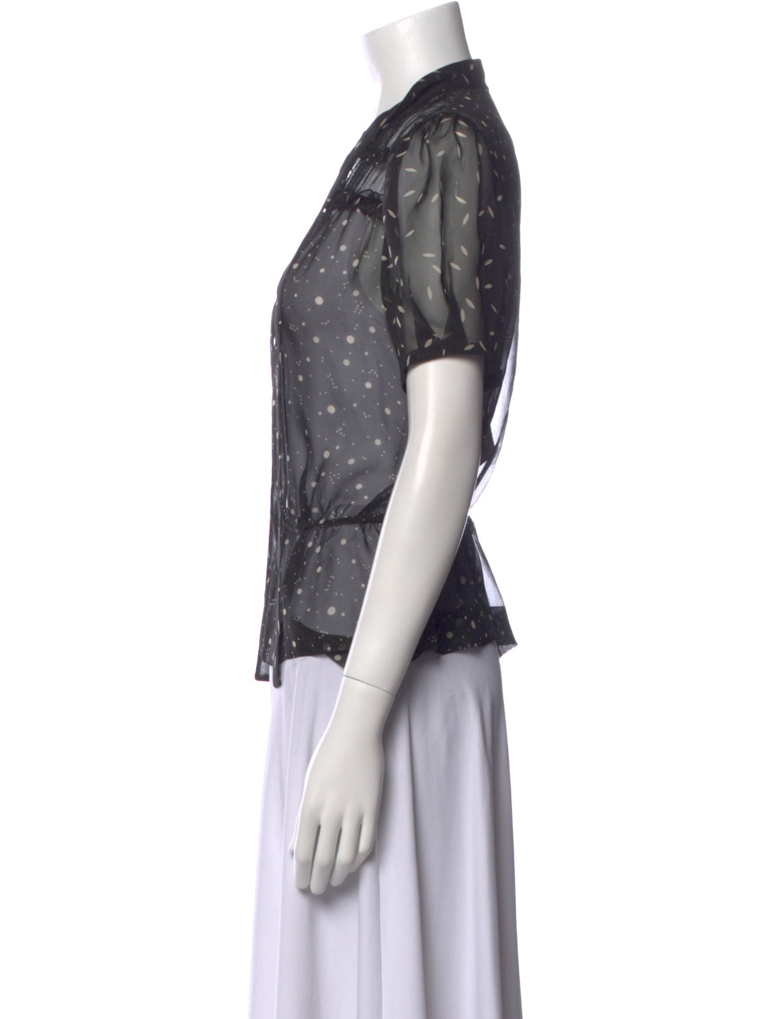 Tuleh Printed V-Neck Blouse