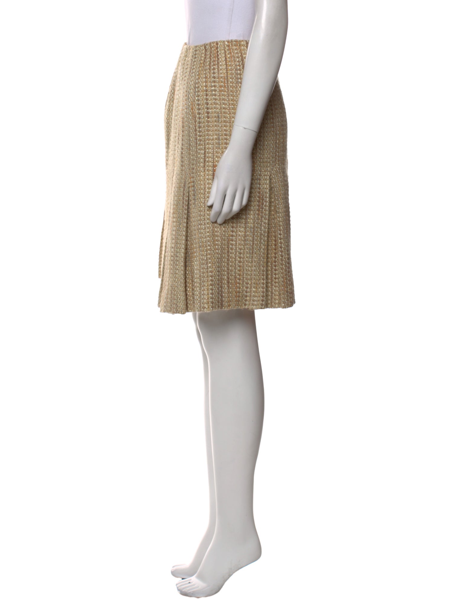 Tuleh Tweed Pattern Knee-Length Skirt