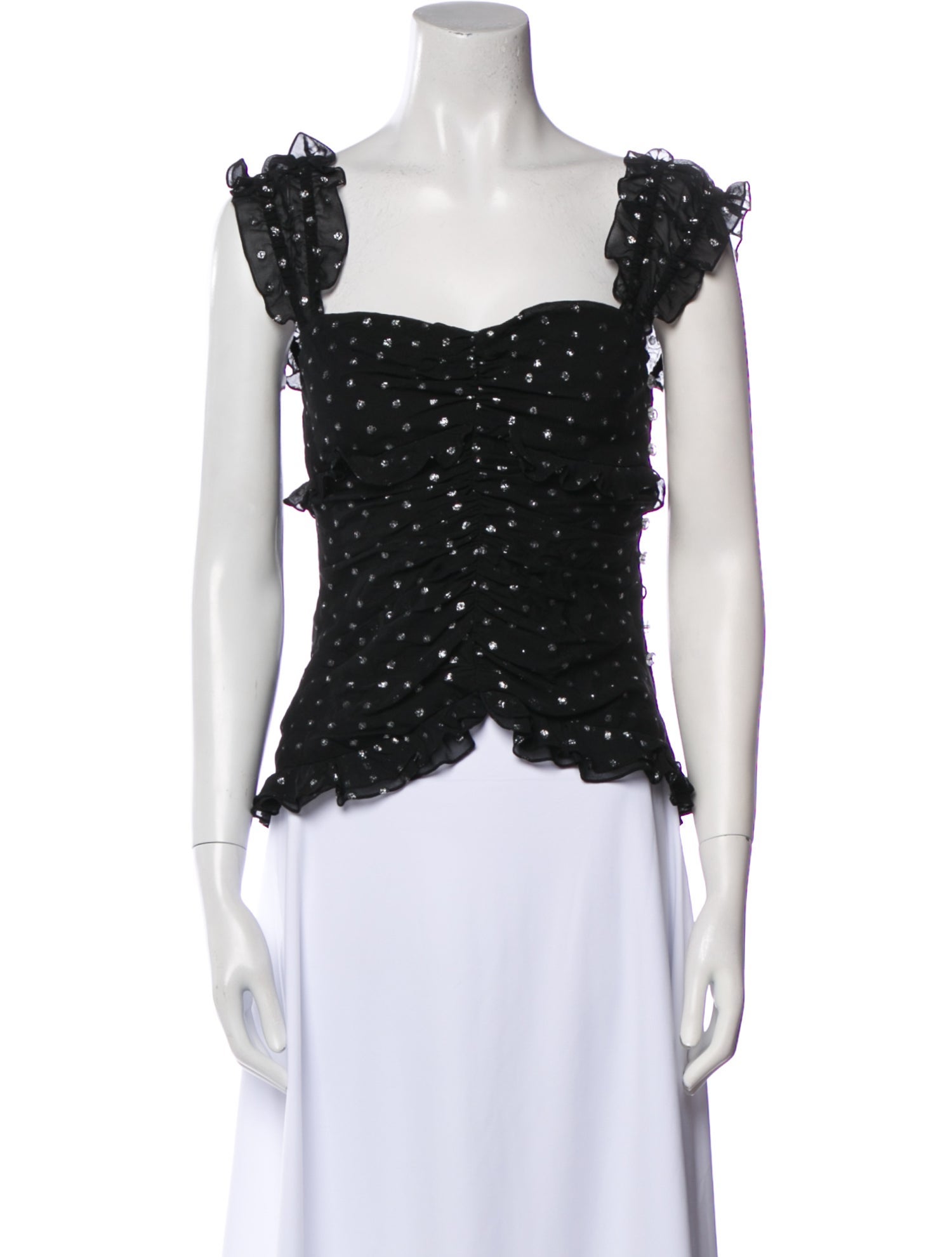 Tuleh Silk Square Neckline Crop Top