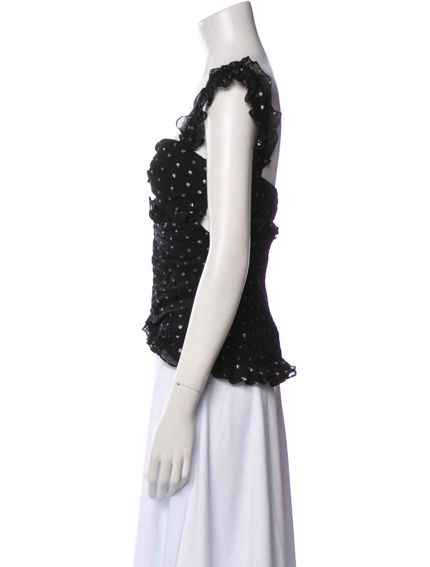 Tuleh Silk Square Neckline Crop Top