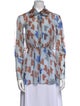 Tuleh Silk Printed Button-Up Top