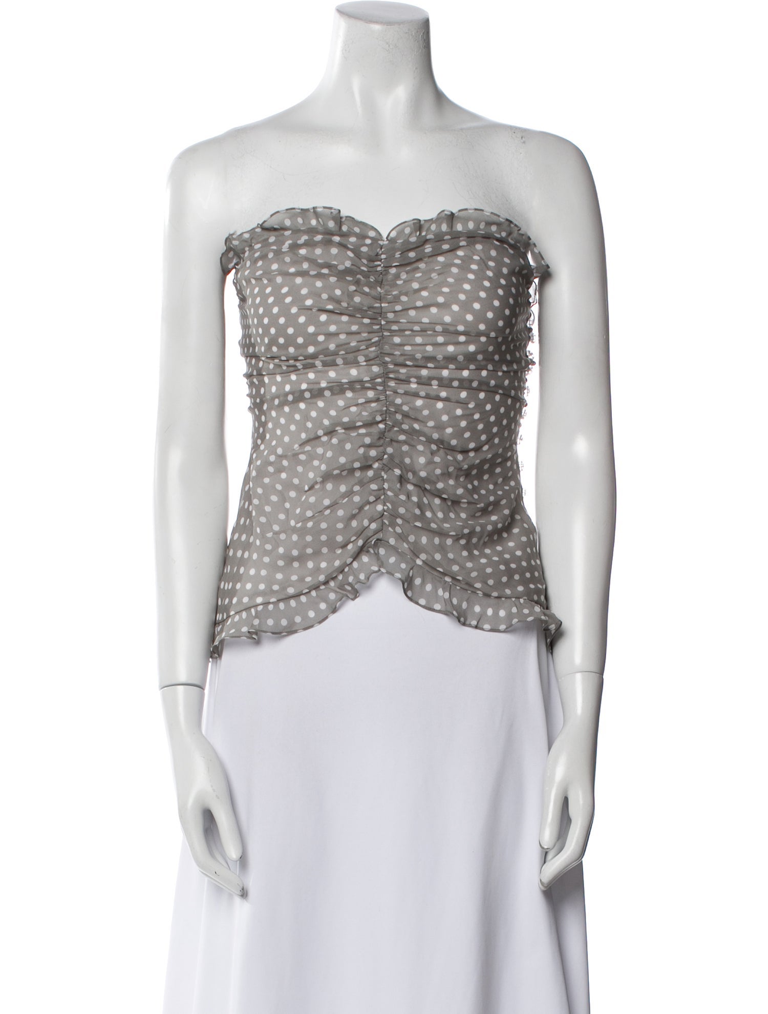 Tuleh Silk Strapless Crop Top