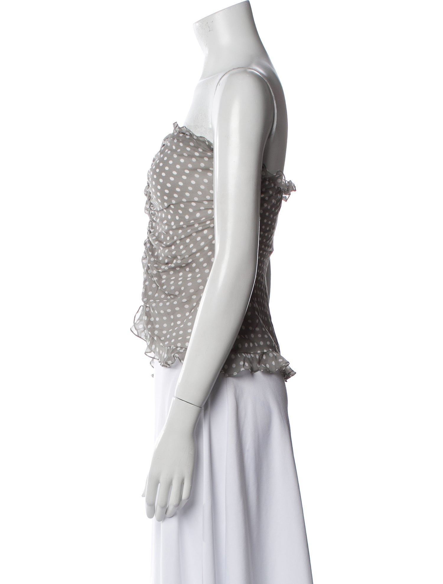 Tuleh Silk Strapless Crop Top