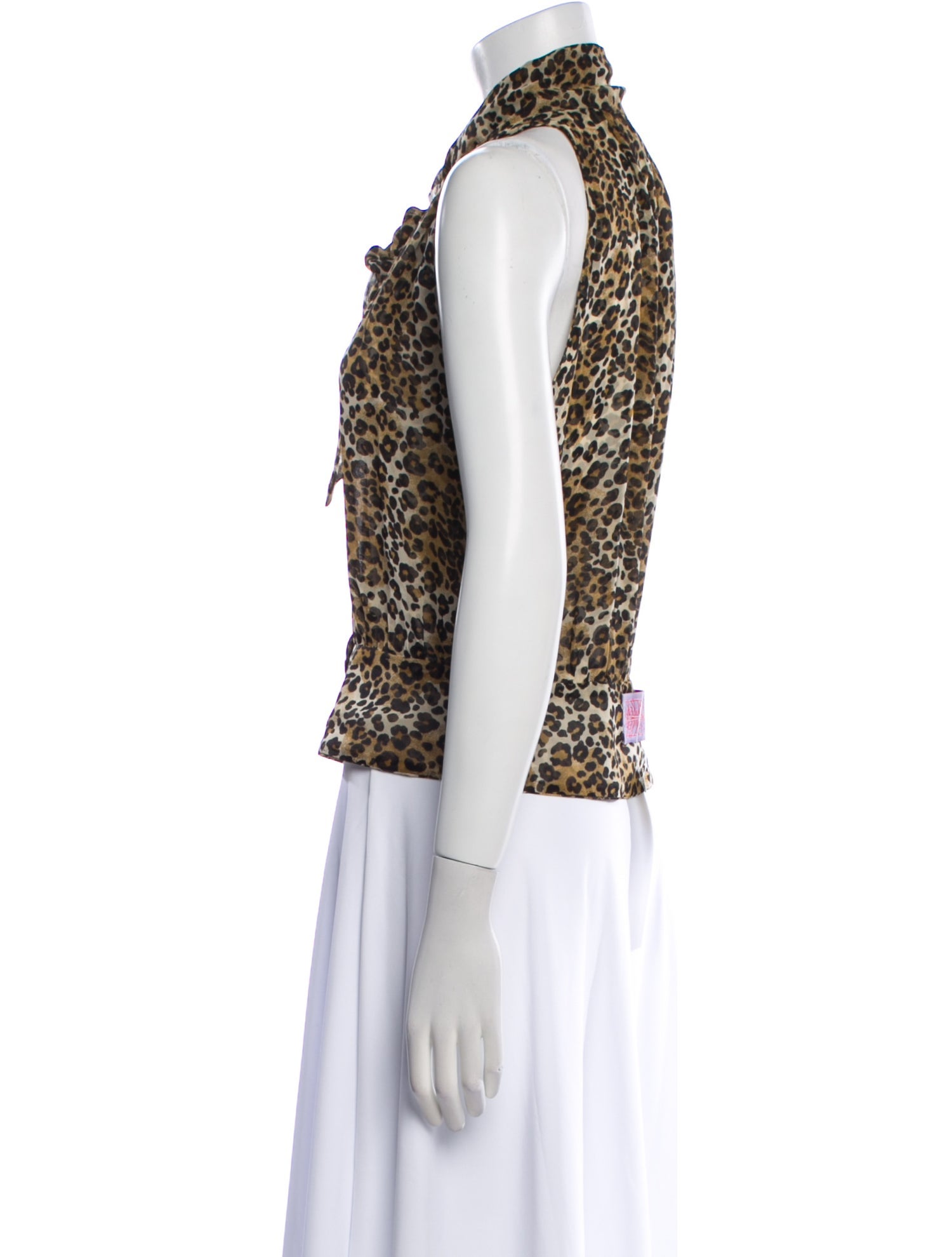 Tuleh Animal Print Halterneck Crop Top