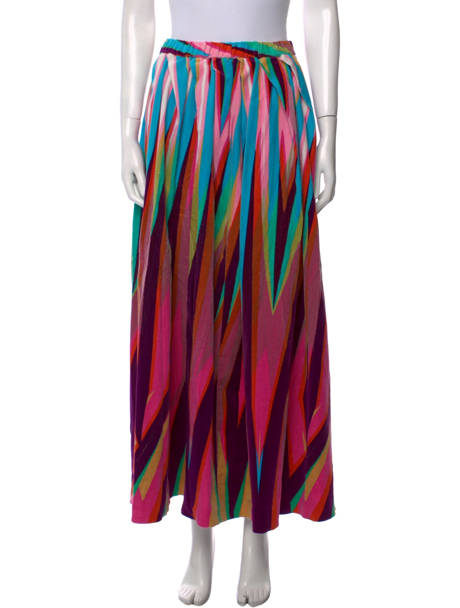 Tsumori Chisato Striped Midi Length Skirt