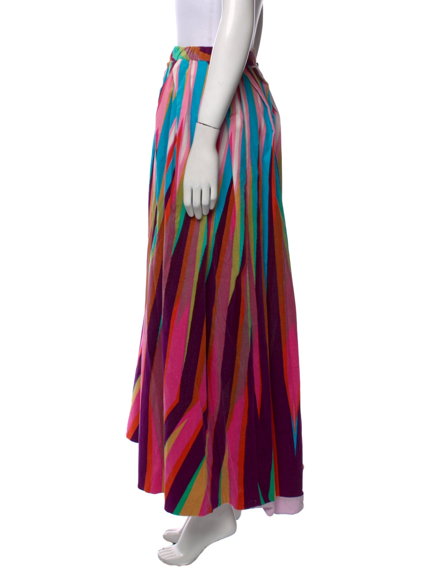 Tsumori Chisato Striped Midi Length Skirt