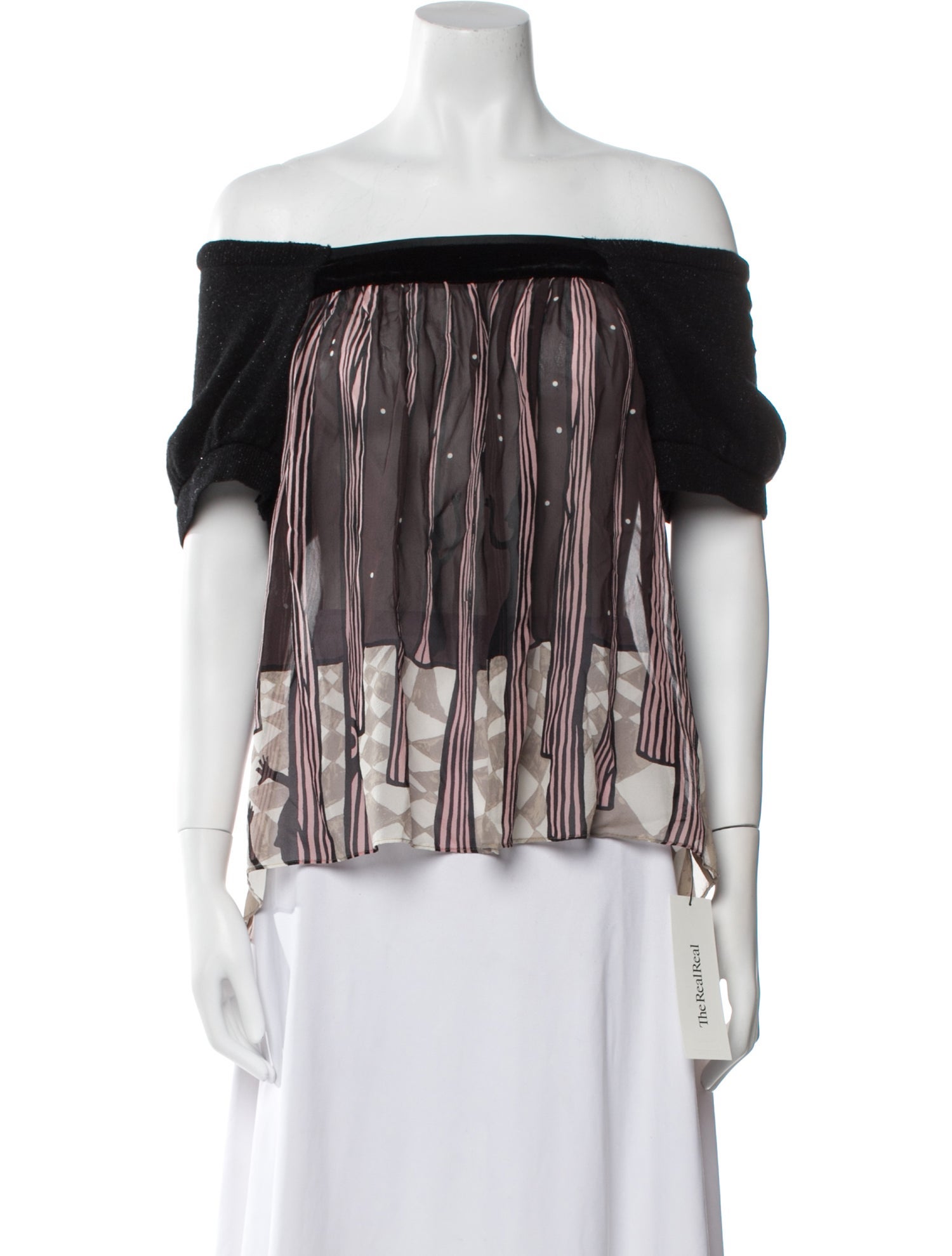 Tsumori Chisato Silk Striped Blouse