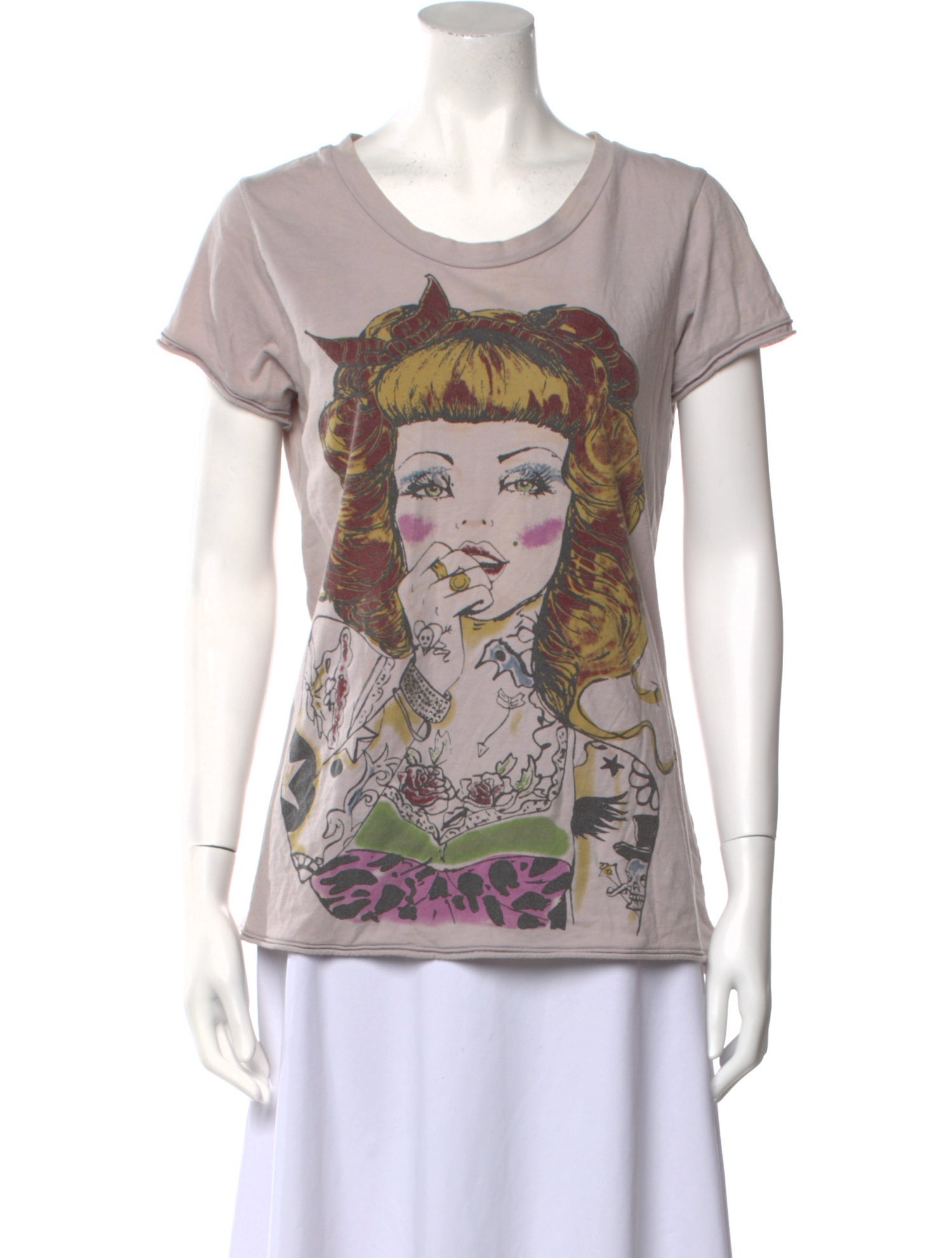 Tsumori Chisato Graphic Print Scoop Neck T-Shirt